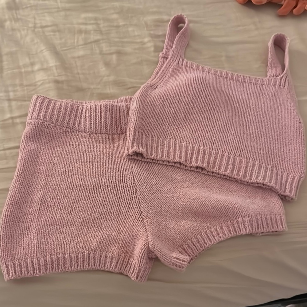 Zara pink knit set